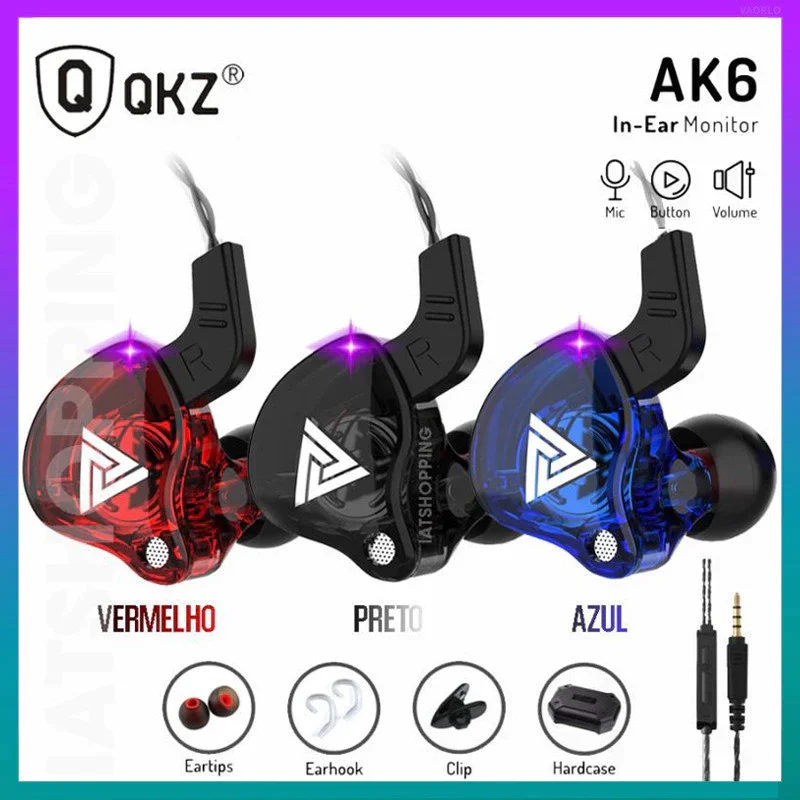 Fone de Ouvido Com Fio/Microfone/Stereo QKZ. - Imagem 5