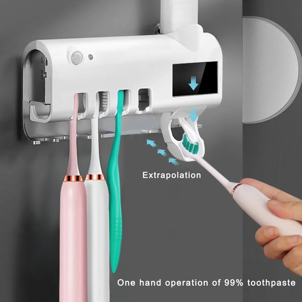 Dispensor Escova Automático Com Esterilizador UV.