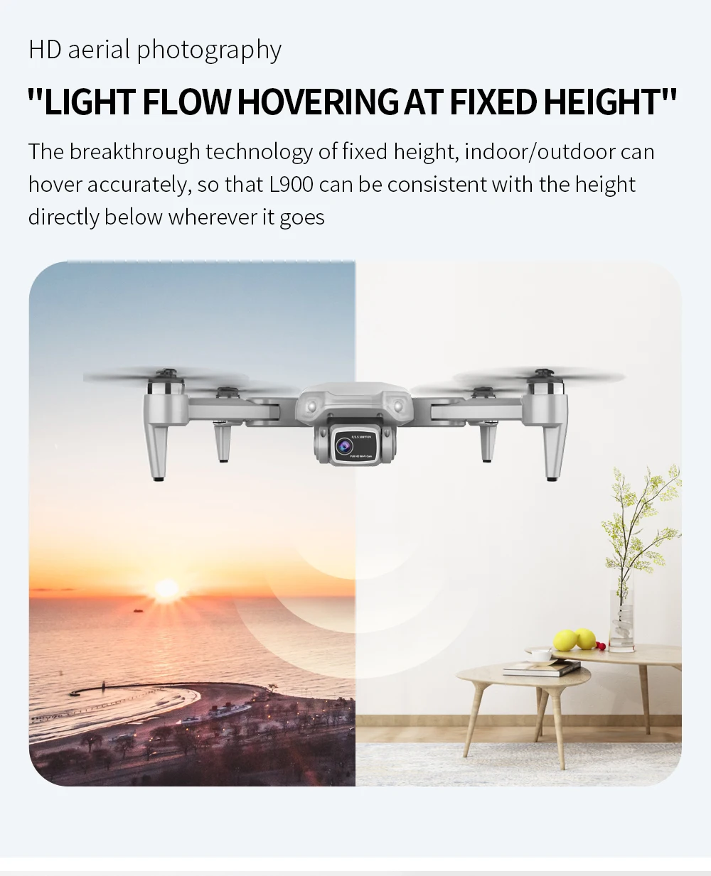 Drone l900 PRO 4k Profissional 5G GPS HD - Câmera Dupla. - Imagem 18