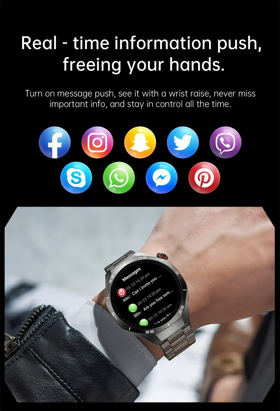 Relógio Inteligente 5 Pro Com GPS/Tela AMOLED 360*360. - Imagem 14