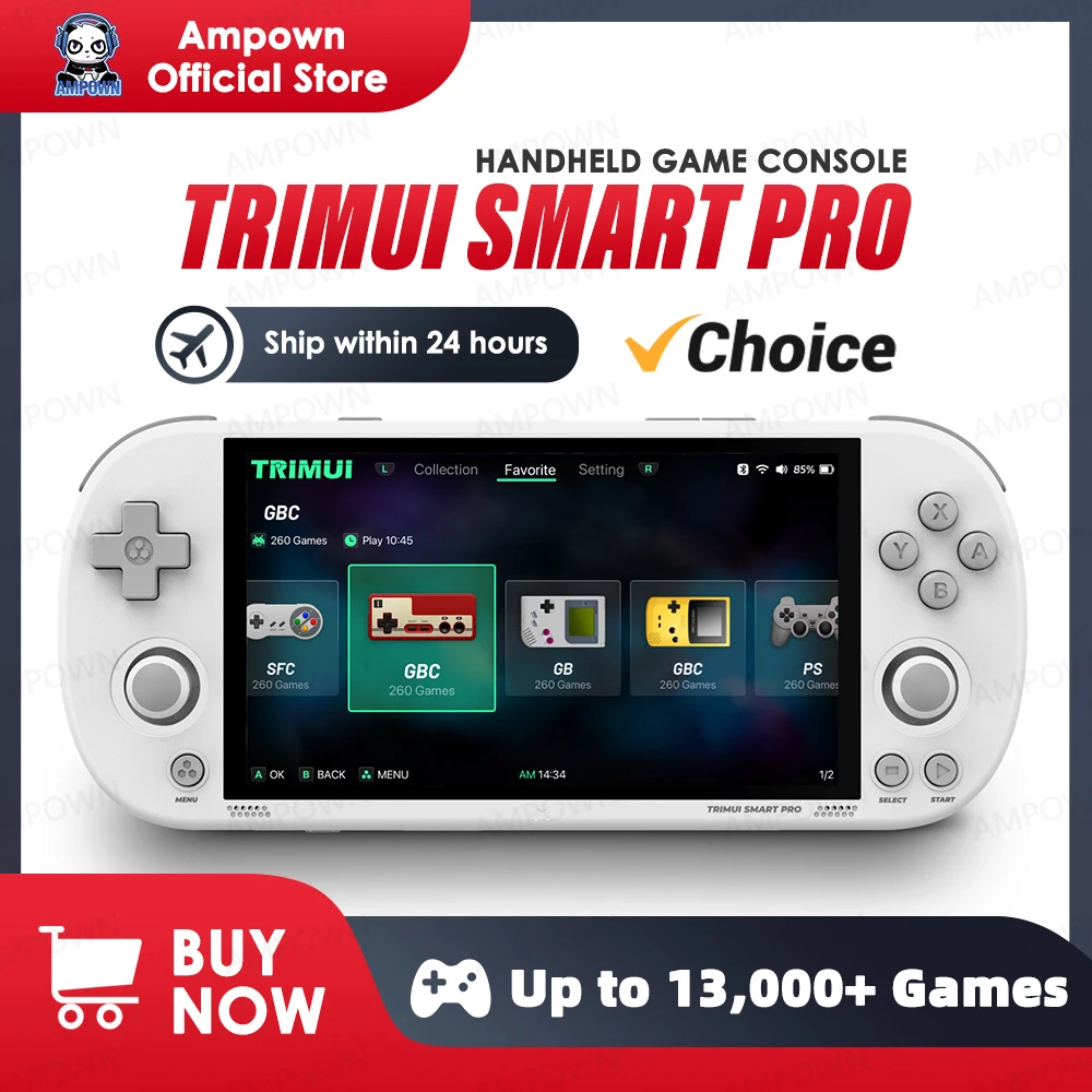 Smartpro Retro Video Game Player - Trimui Smart Pro/Console de Jogos Portátil 4.96". - Imagem 2