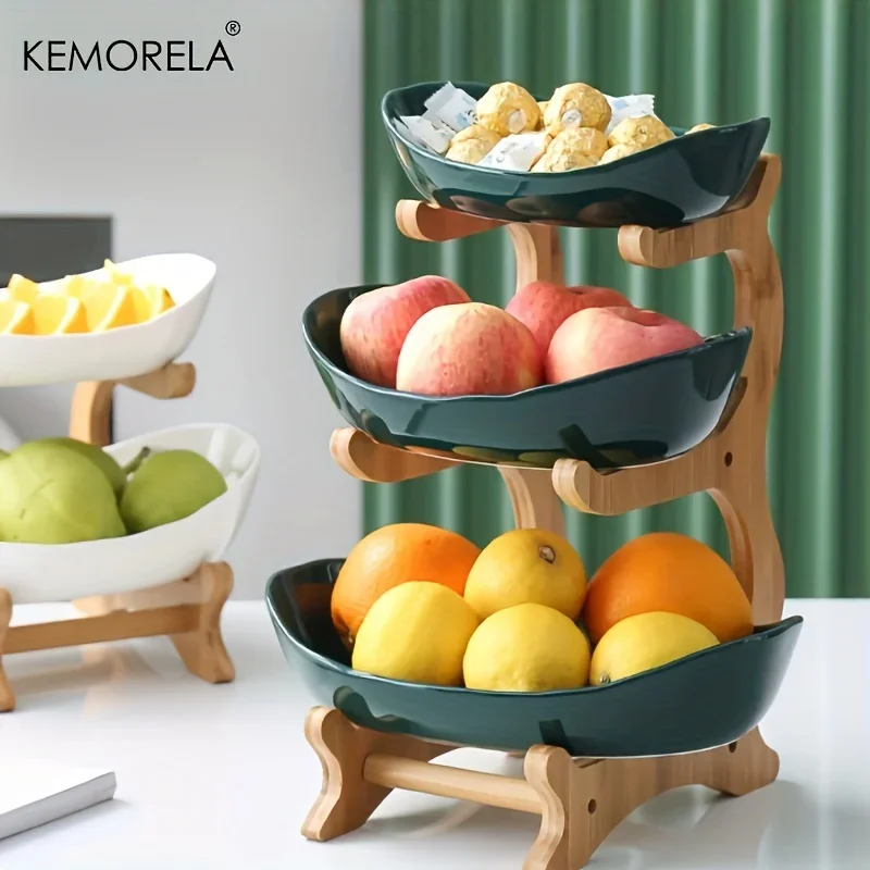 Fruteira Duas/Três Camadas - Moderna de Suporte Madeira. - Imagem 11