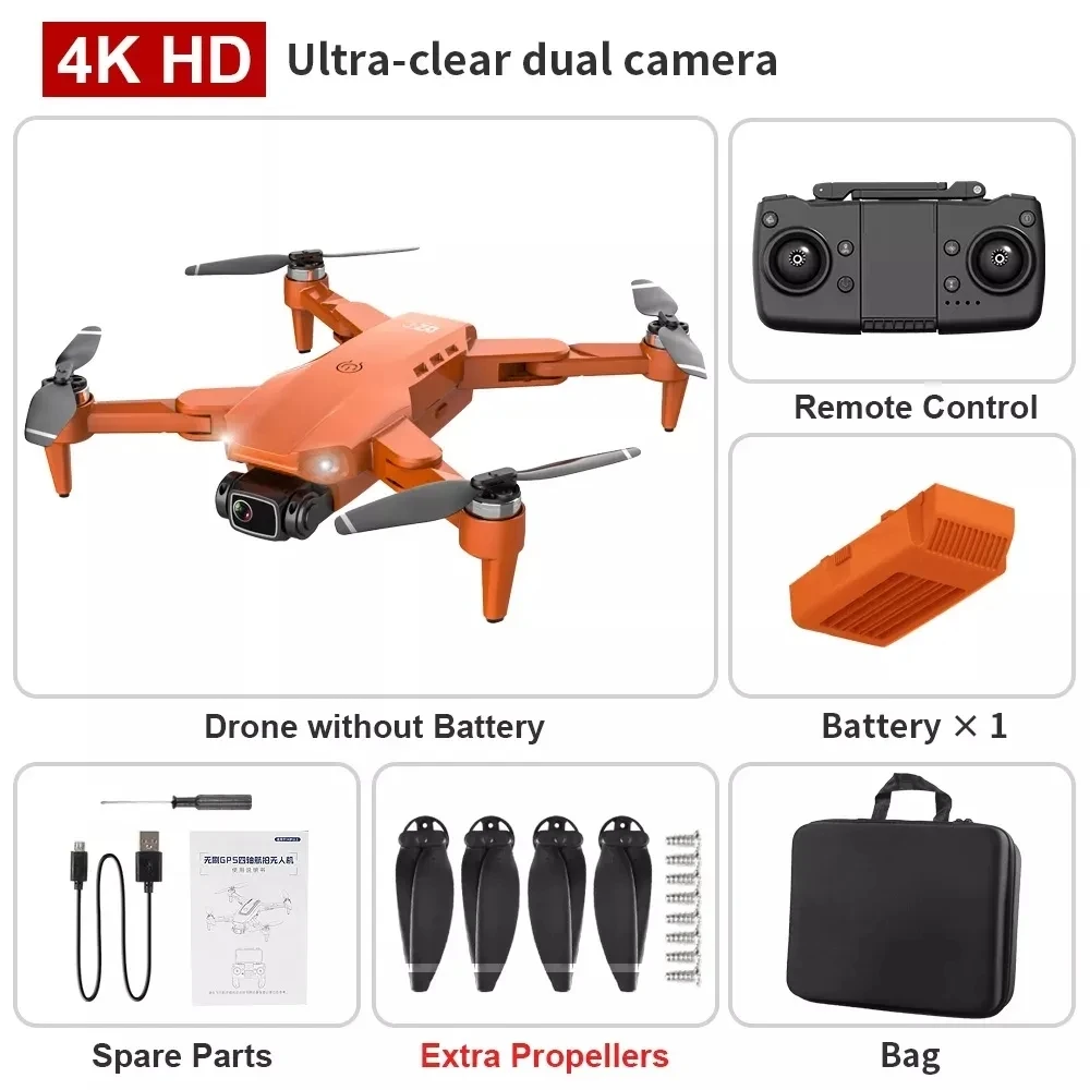 Drone l900 PRO 4k Profissional 5G GPS HD - Câmera Dupla. - Imagem 3