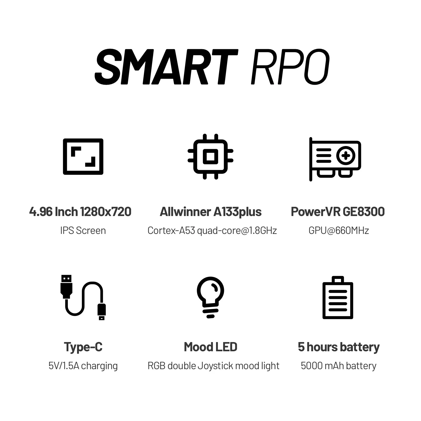 Smartpro Retro Video Game Player - Trimui Smart Pro/Console de Jogos Portátil 4.96". - Imagem 3