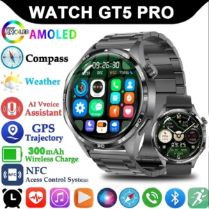 Relógio Inteligente 5 Pro Com GPS/Tela AMOLED 360*360.