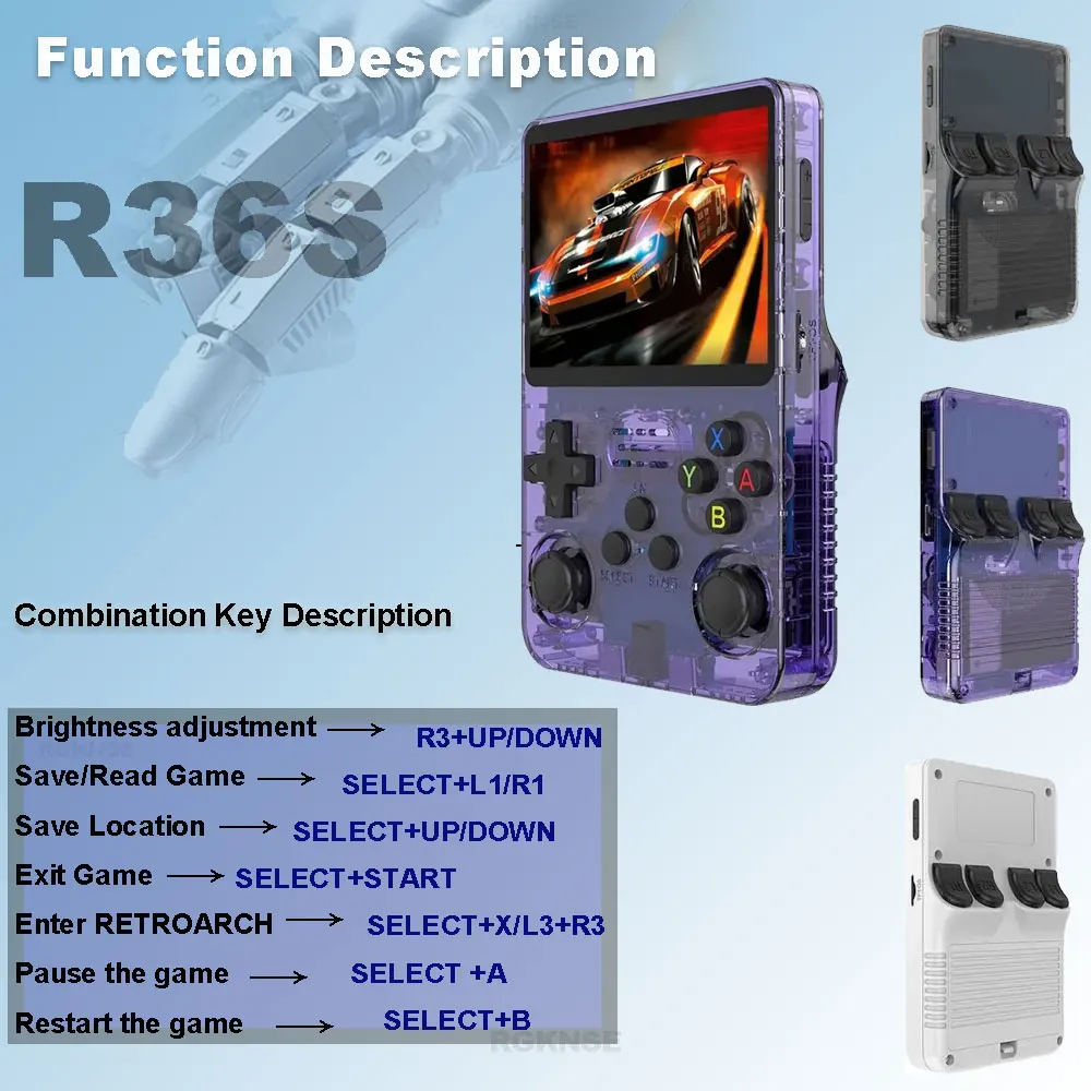 Console de Videogame Sistema Arcos 3.5 Polegada R36s. - Imagem 28