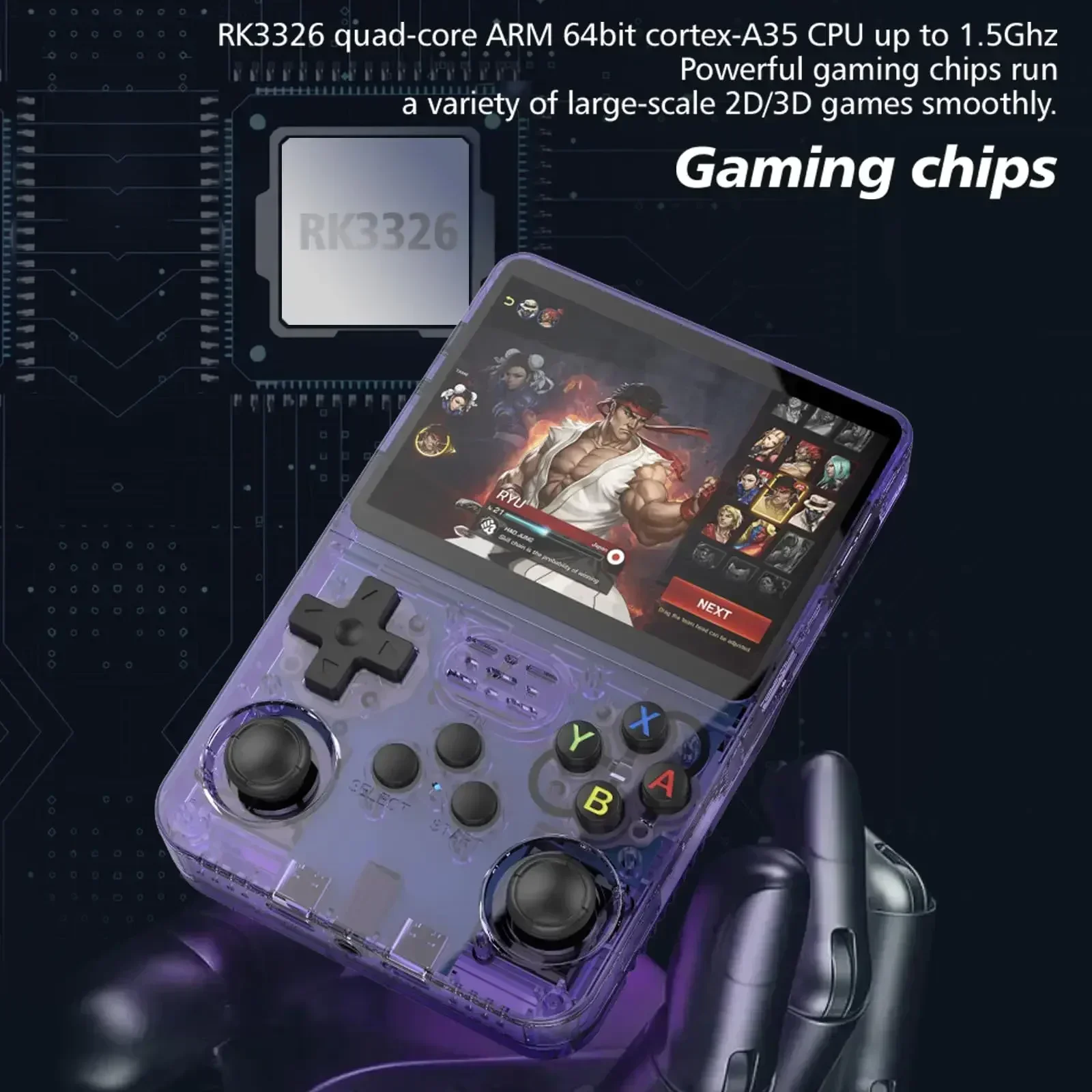 Console de Videogame Sistema Arcos 3.5 Polegada R36s. - Imagem 33