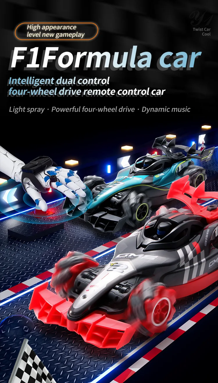 Deriva RC Carro Com Controle RemotoF1 - Brinquedo. - Imagem 8