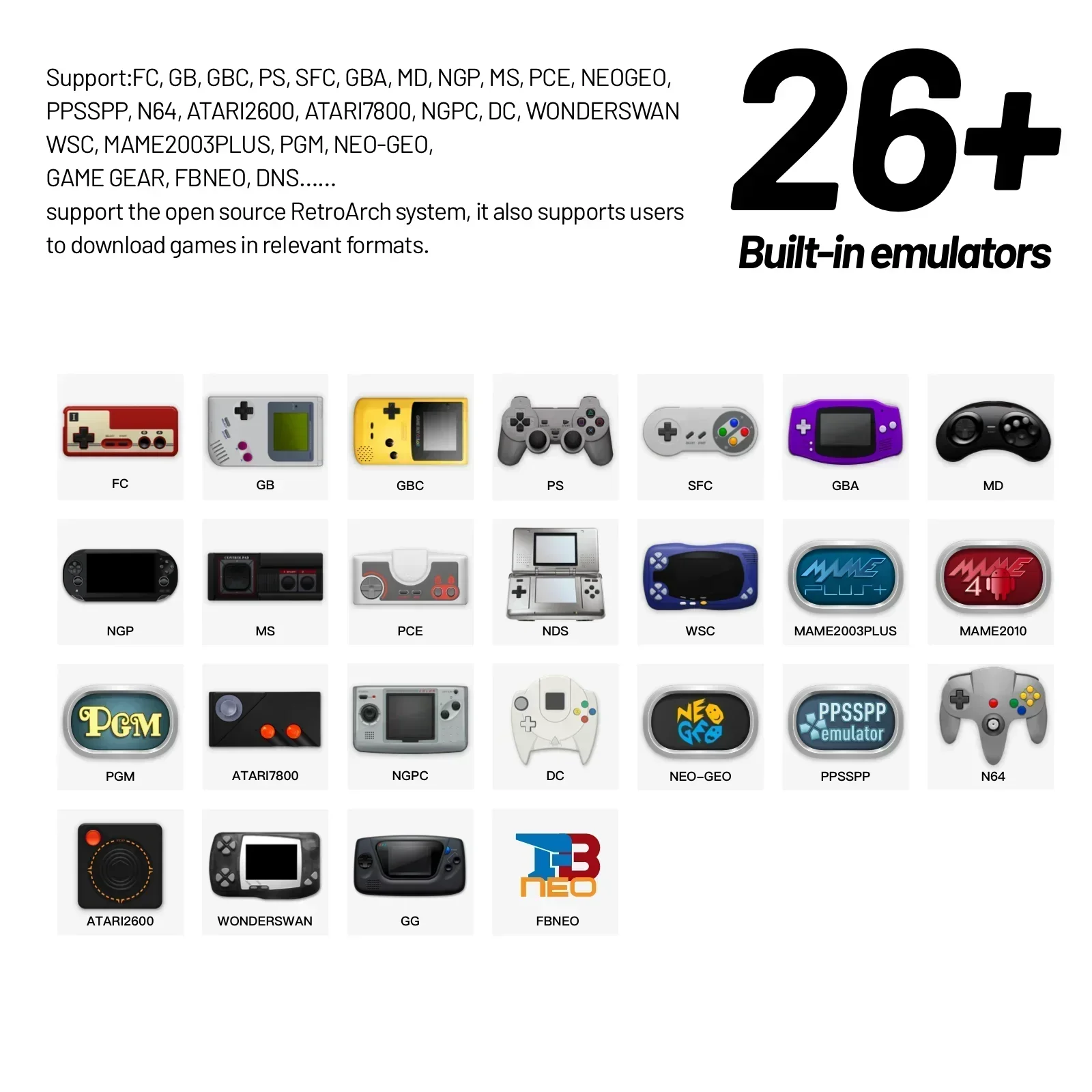 Smartpro Retro Video Game Player - Trimui Smart Pro/Console de Jogos Portátil 4.96". - Imagem 14