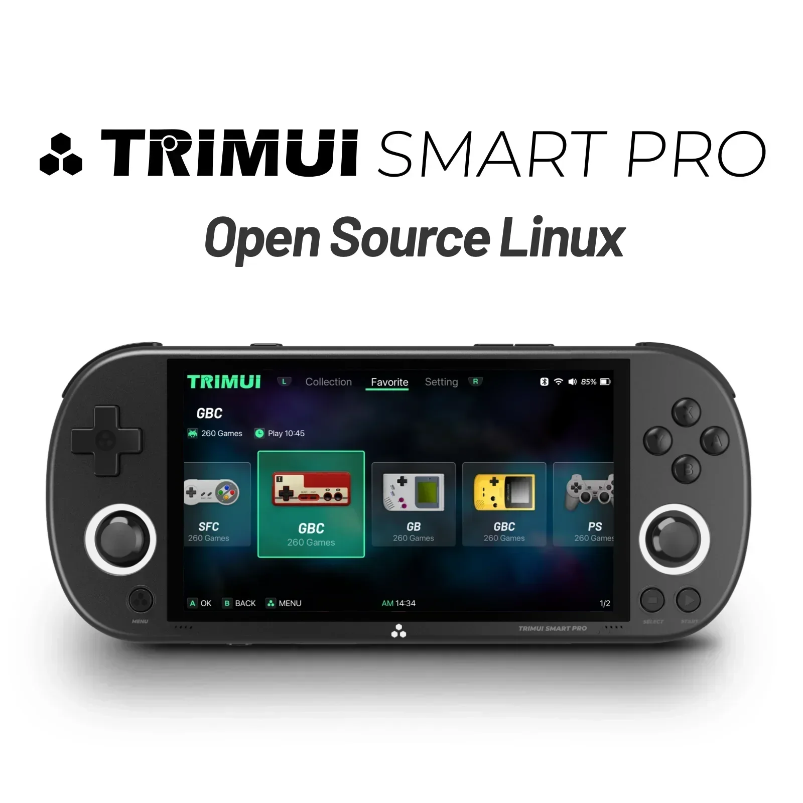 Smartpro Retro Video Game Player - Trimui Smart Pro/Console de Jogos Portátil 4.96". - Imagem 8