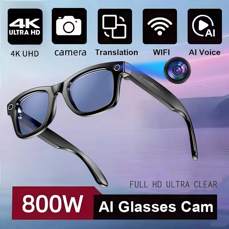 Câmera de 800w AI Óculos - Inteligente/Foto/Gravação de Vídeo. - Imagem 2