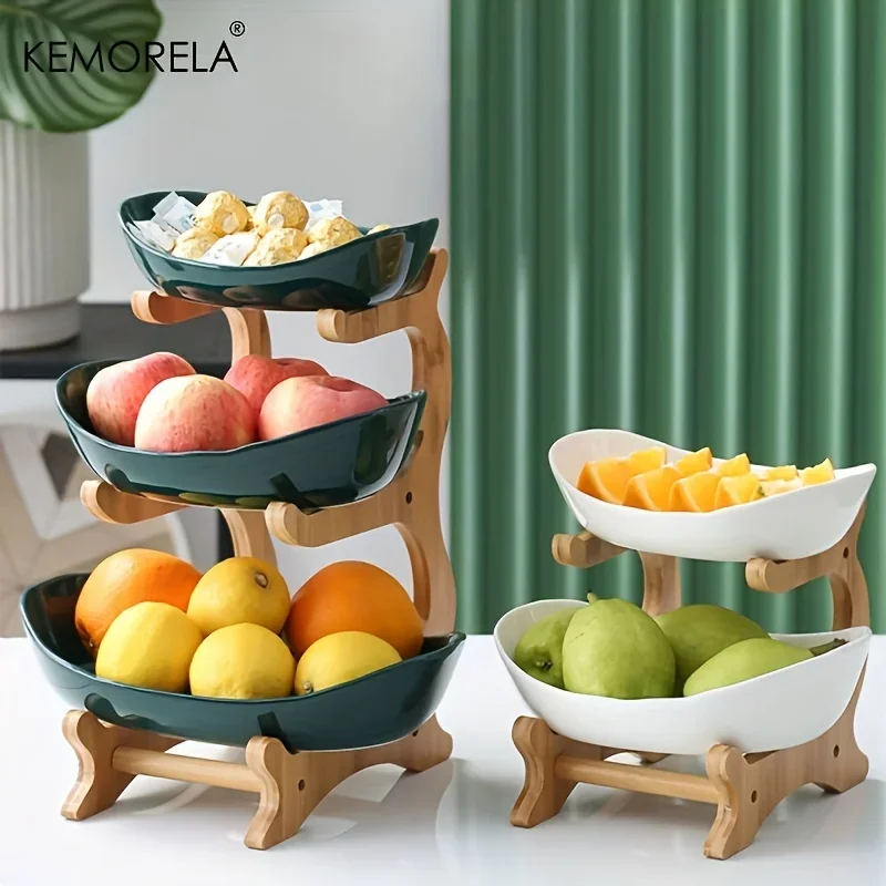Fruteira Duas/Três Camadas - Moderna de Suporte Madeira. - Imagem 13