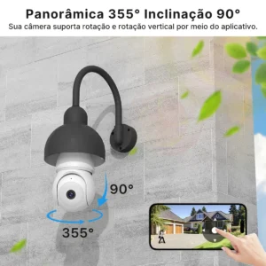 Câmera de Rede Sem Fio Com Lâmpada E27/Câmera Inteligente.