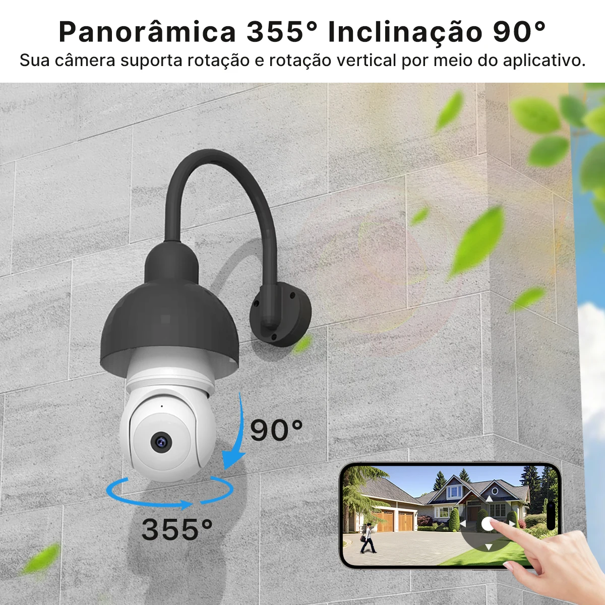 Câmera de Rede Sem Fio Com Lâmpada E27/Câmera Inteligente.