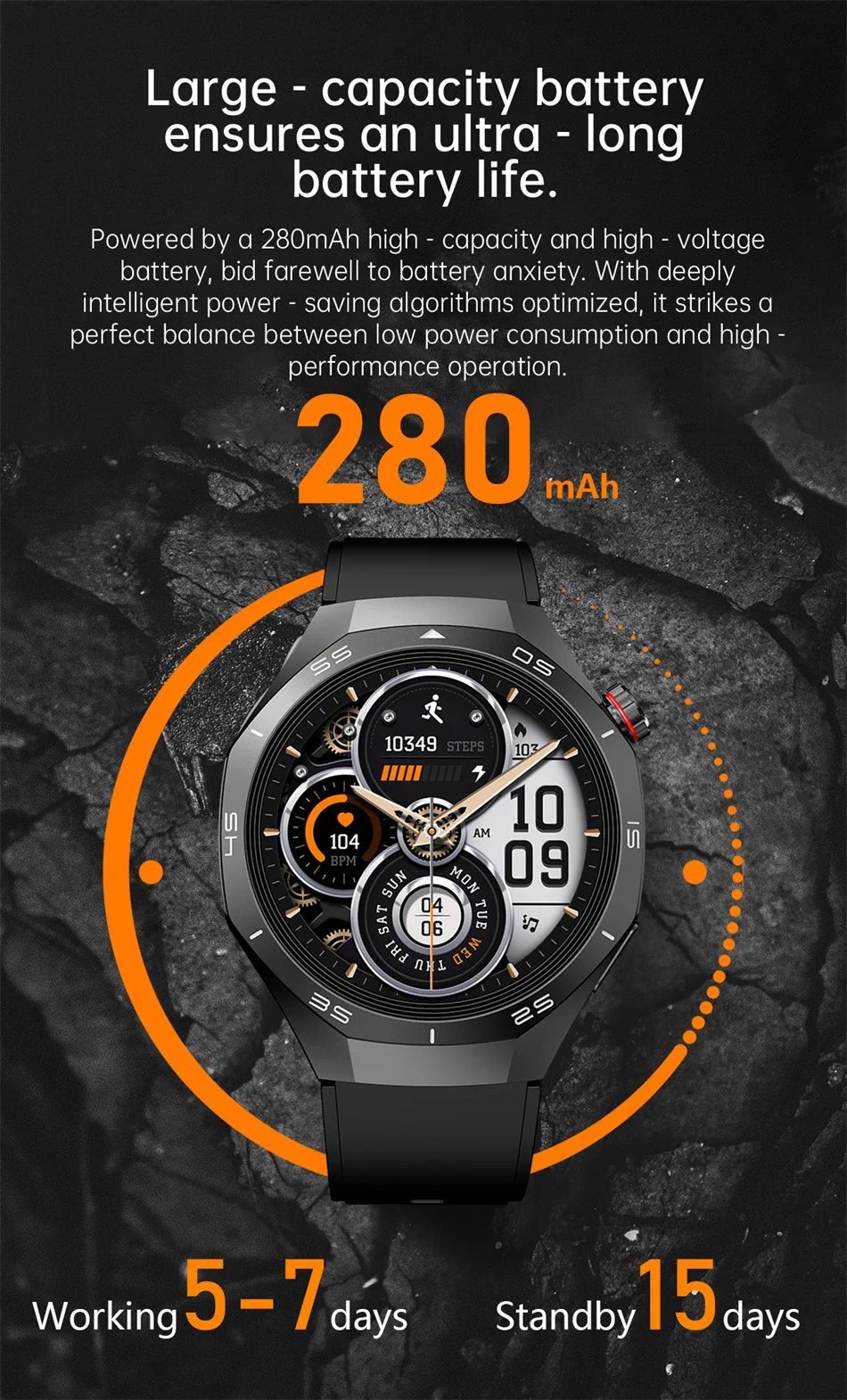 Relógio Inteligente 5 Pro Com GPS/Tela AMOLED 360*360. - Imagem 12