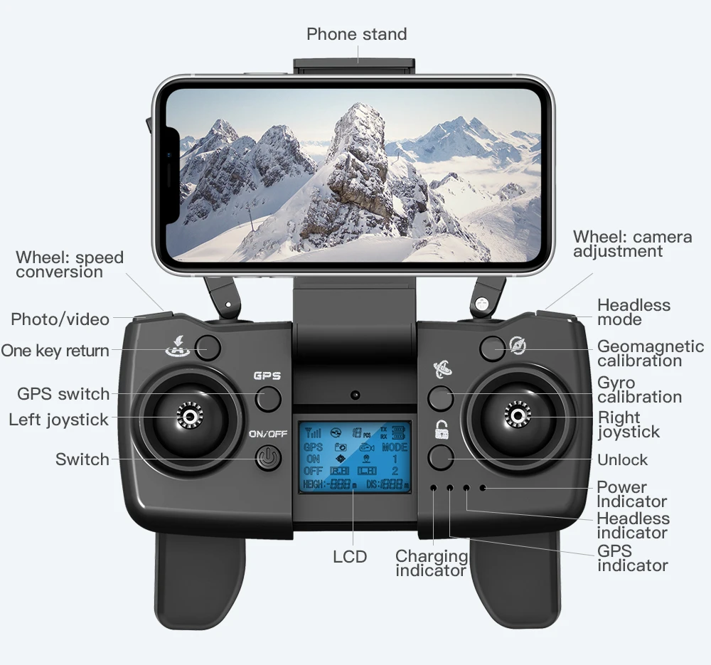 Drone l900 PRO 4k Profissional 5G GPS HD - Câmera Dupla. - Imagem 16