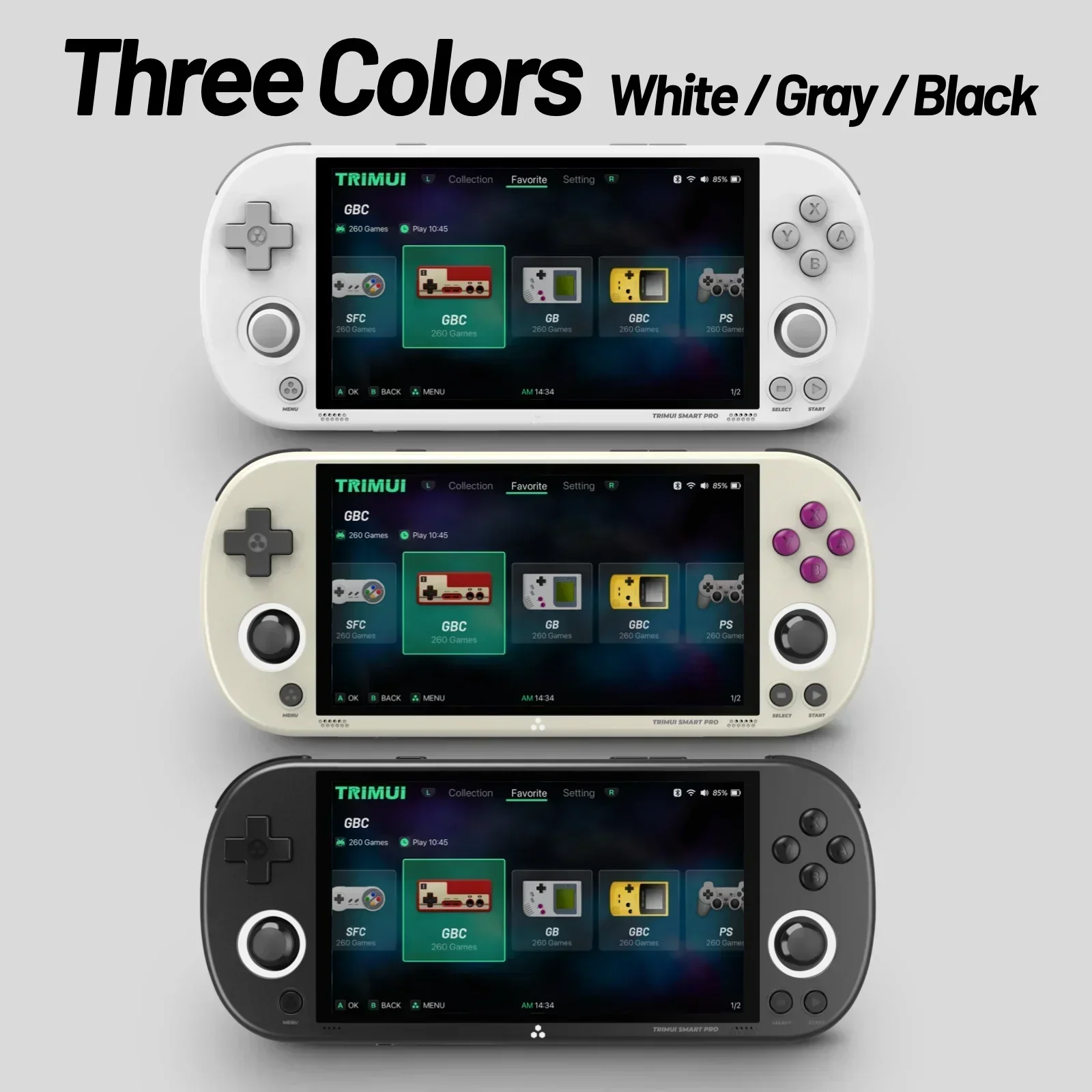 Smartpro Retro Video Game Player - Trimui Smart Pro/Console de Jogos Portátil 4.96".