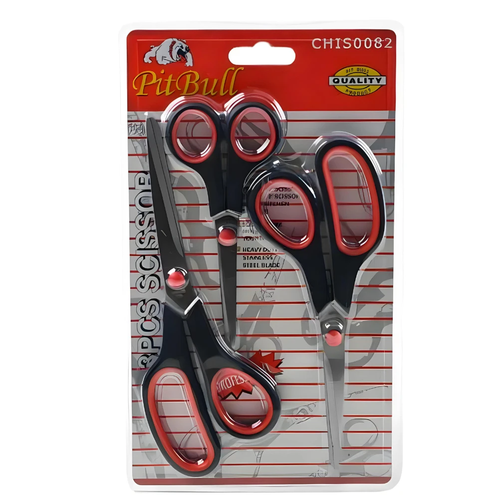 Kit 3 Tesouras Multifuncionais - Cabelo/Papel/Aço Inox. - Imagem 2