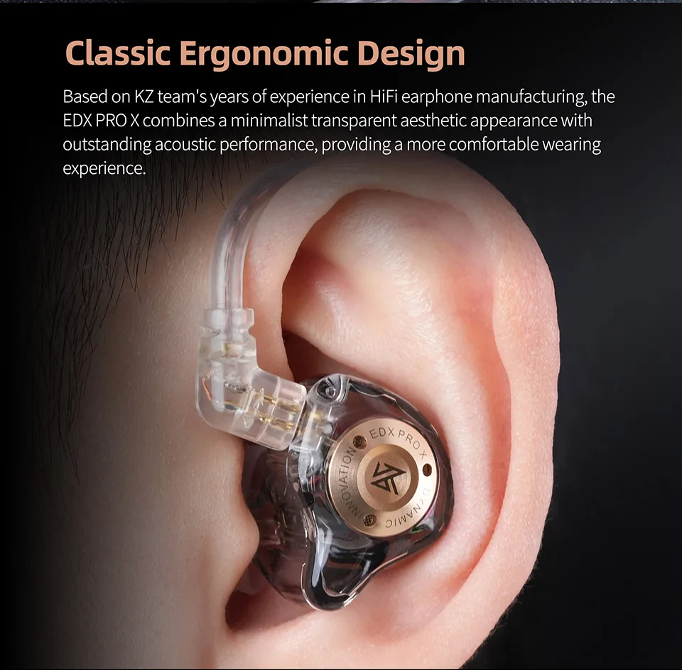 Fones de Ouvido HIFI Heavy Bass Fones Esportivos - Metal/KZ EDX PRO X Dynamic Drive Fones. - Imagem 8