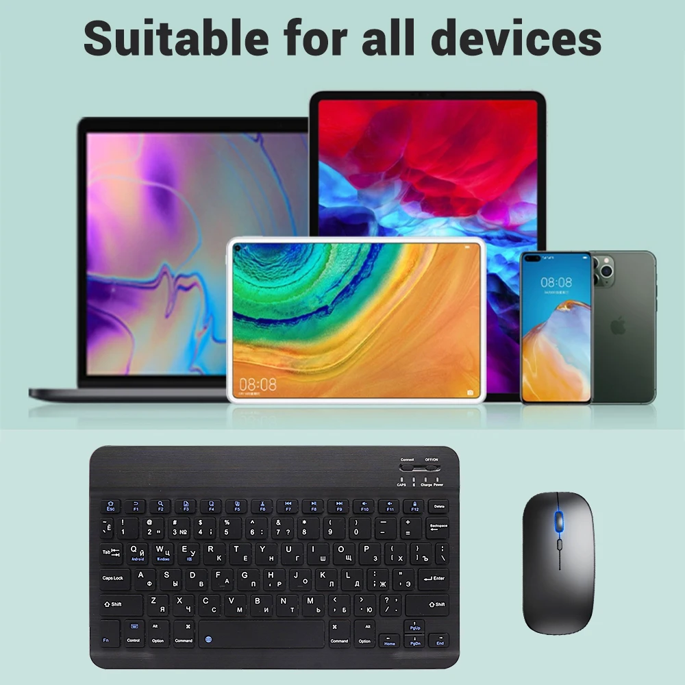 Teclado e Mouse Sem Fio - Bluetooth/IOS/ANDROID/WINDOWS. - Imagem 17