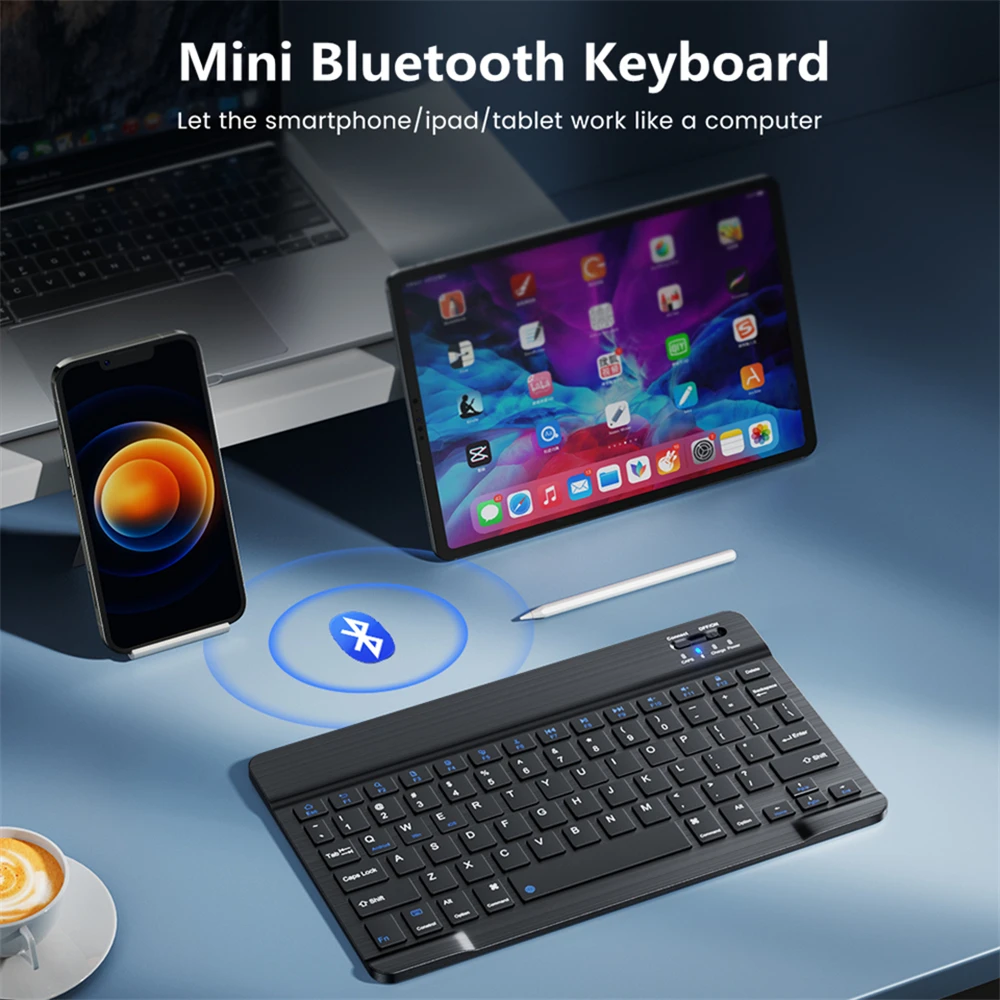Teclado e Mouse Sem Fio - Bluetooth/IOS/ANDROID/WINDOWS. - Imagem 20