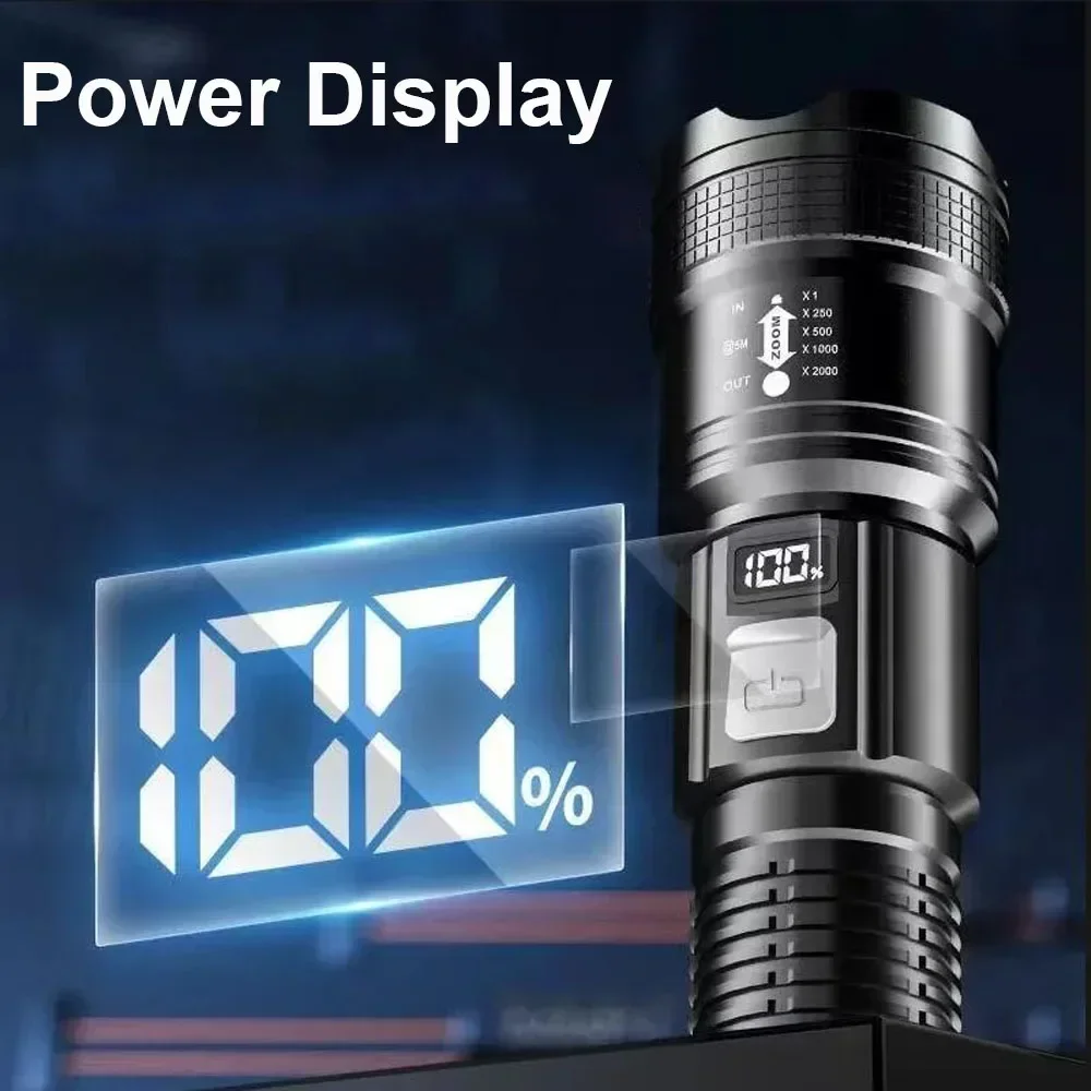 Lanterna Led Recarregável - Alta Potência 6000000 LM/Tático. - Imagem 15
