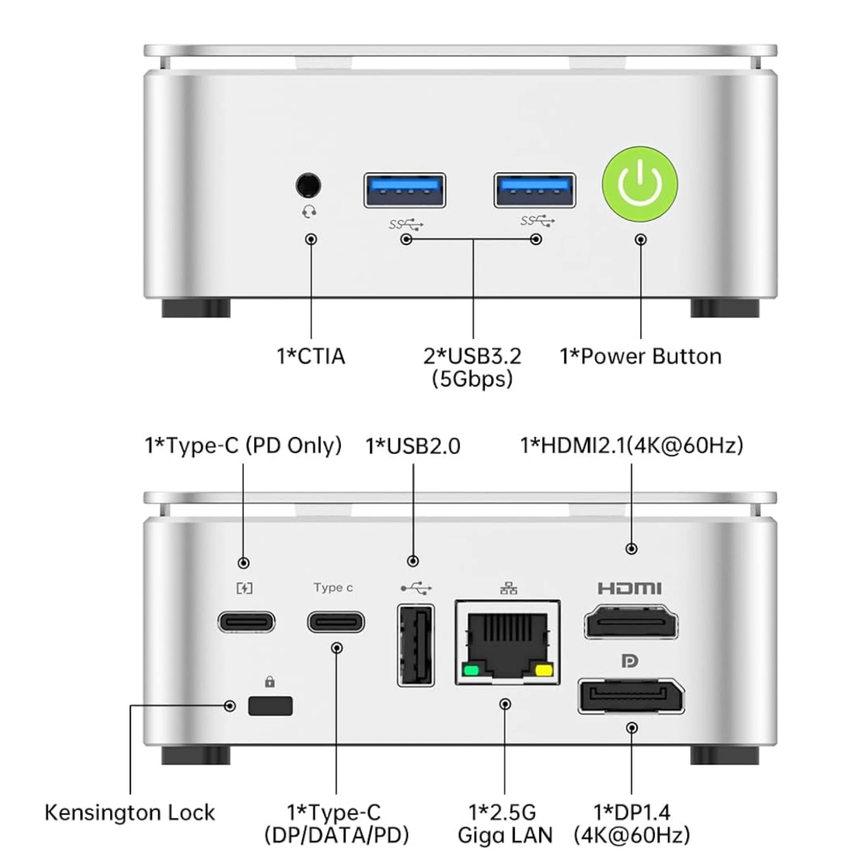 Mini PC GMKtec G10 Com AMD Ryzen 5 3500U - (Supera N150/N97). - Imagem 5