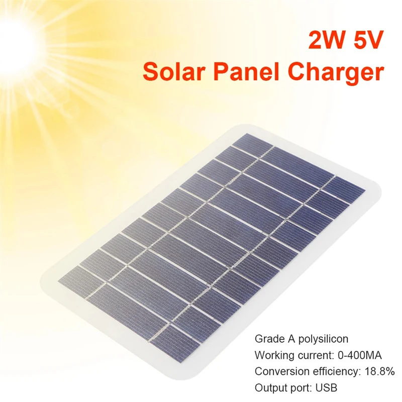 Painel Solar Portátil de 2w 5w Com USB - À Prova D'água. - Imagem 10