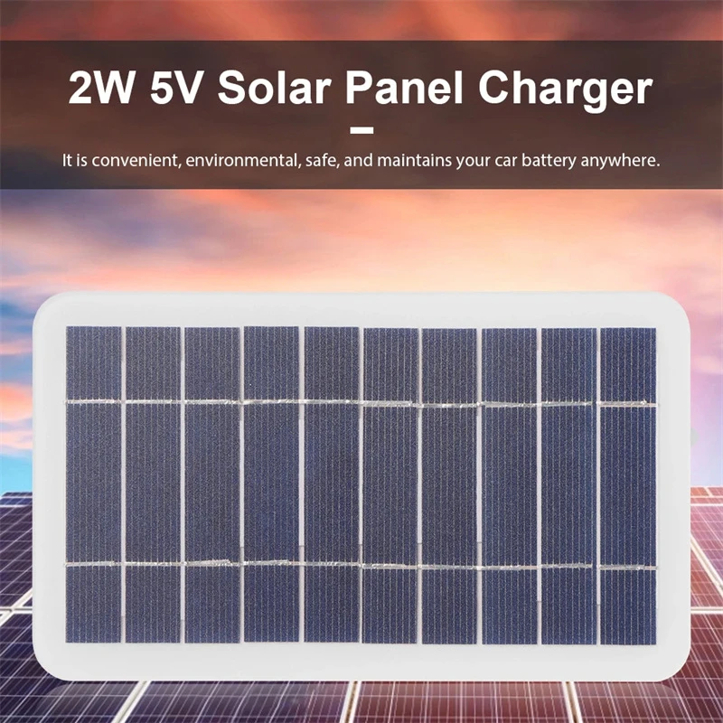 Painel Solar Portátil de 2w 5w Com USB - À Prova D'água. - Imagem 3