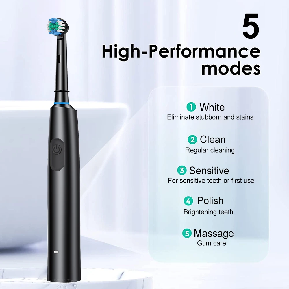 Escova de Dentes Elétrica - Com 4/8 cabeças de substituição. - Imagem 16