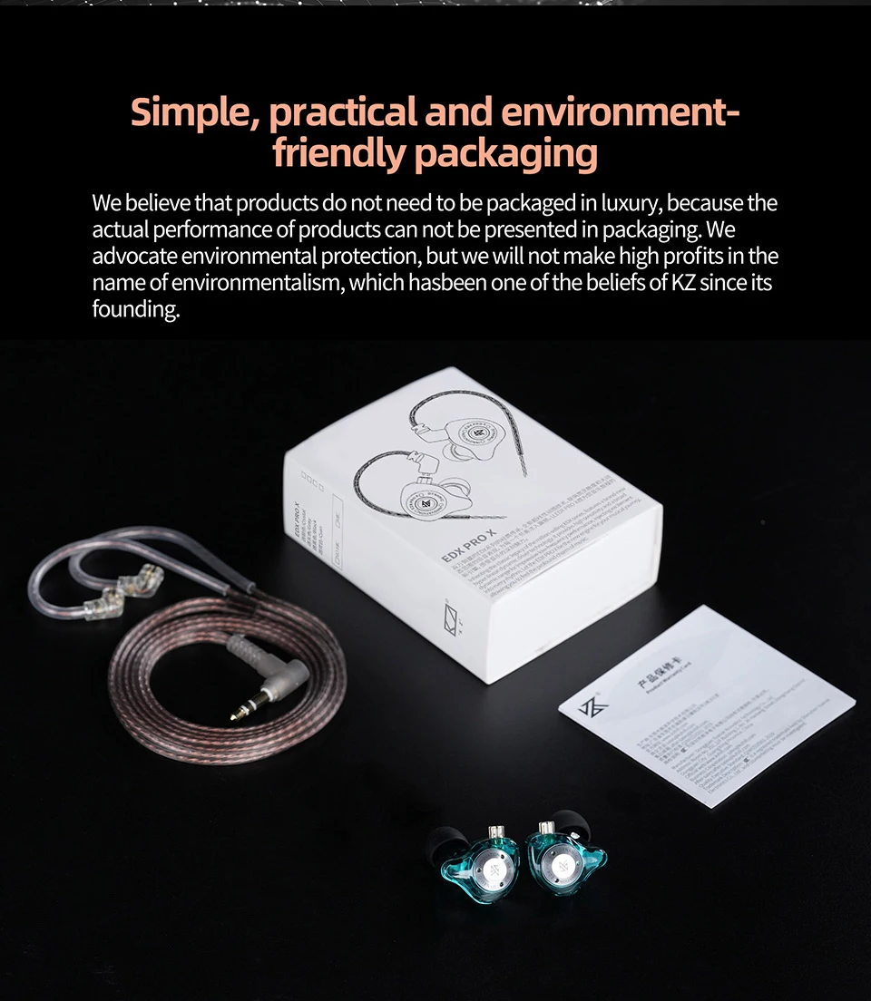 Fones de Ouvido HIFI Heavy Bass Fones Esportivos - Metal/KZ EDX PRO X Dynamic Drive Fones. - Imagem 11