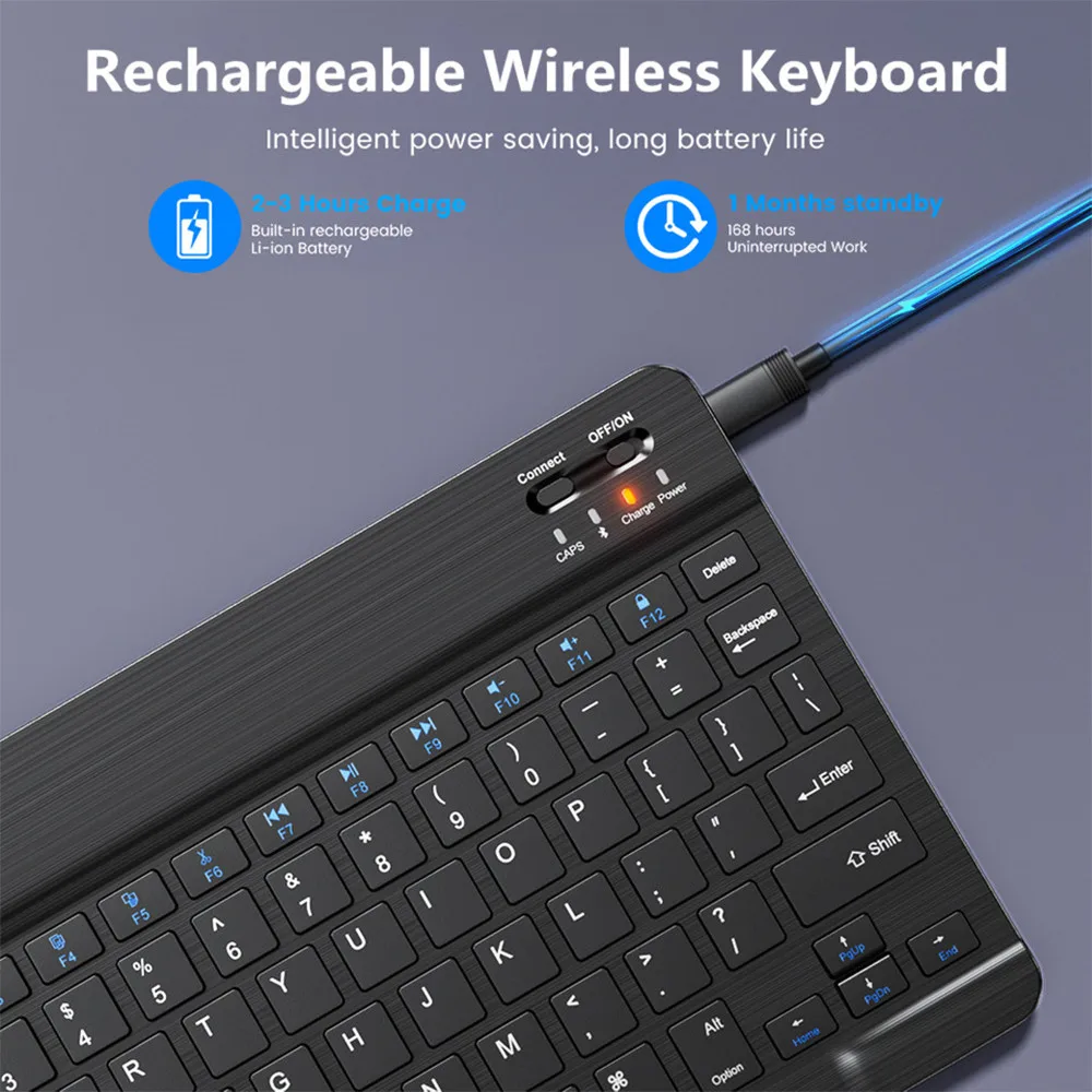 Teclado e Mouse Sem Fio - Bluetooth/IOS/ANDROID/WINDOWS. - Imagem 24