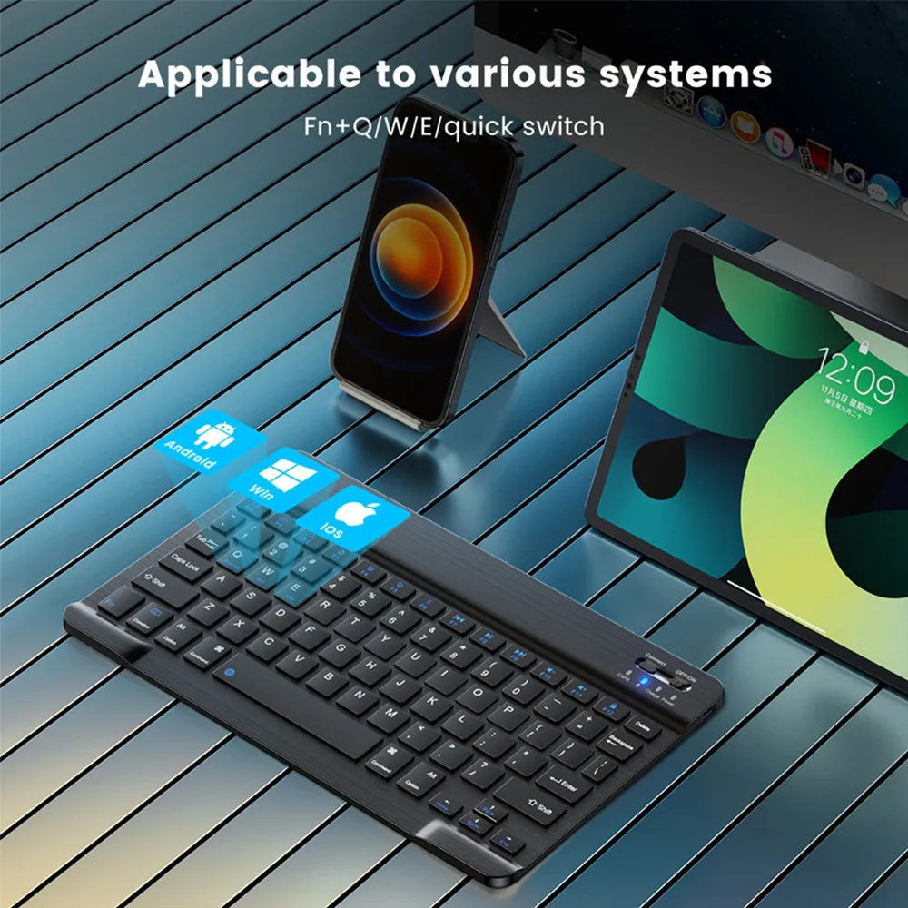 Teclado e Mouse Sem Fio - Bluetooth/IOS/ANDROID/WINDOWS. - Imagem 22