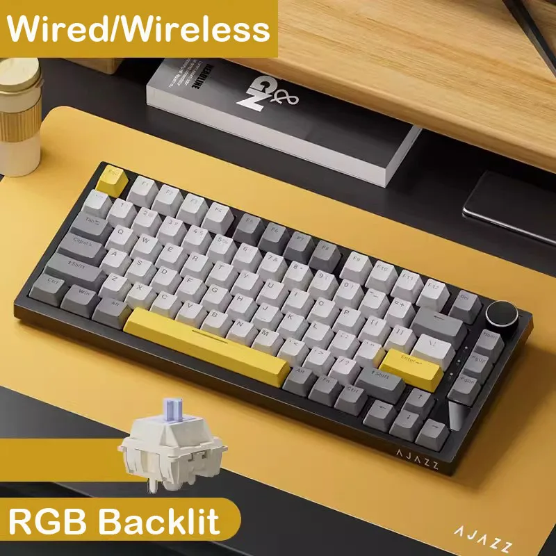 Teclado Mecânico Para Jogos AJAZZ-AK820 Pro/Com fio/2.4GHz. - Imagem 3