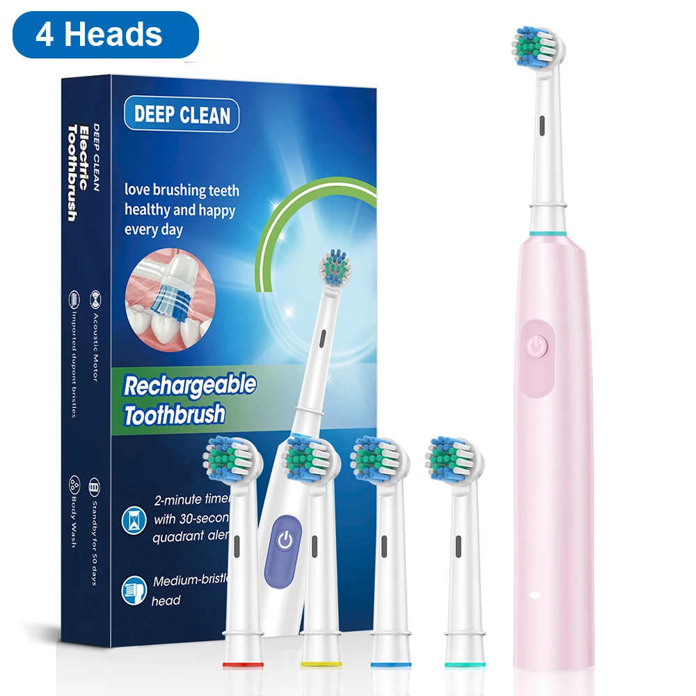 Escova de Dentes Elétrica - Com 4/8 cabeças de substituição. - Imagem 4