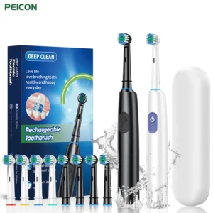 Escova de Dentes Elétrica - Com 4/8 cabeças de substituição.