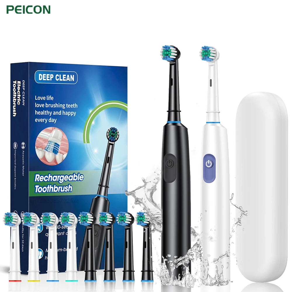 Escova de Dentes Elétrica - Com 4/8 cabeças de substituição.