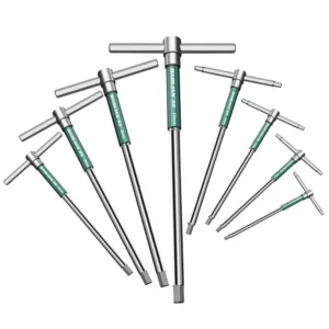 Conjunto de Chave Sextavada de 2.5mm a 10mm - Chave em "T"/Cromada.