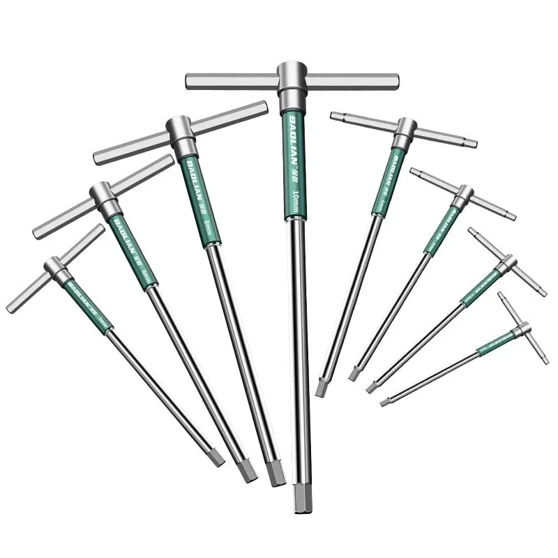 Conjunto de Chave Sextavada de 2.5mm a 10mm - Chave em "T"/Cromada.