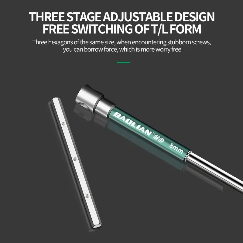 Conjunto de Chave Sextavada de 2.5mm a 10mm - Chave em "T"/Cromada. - Imagem 22