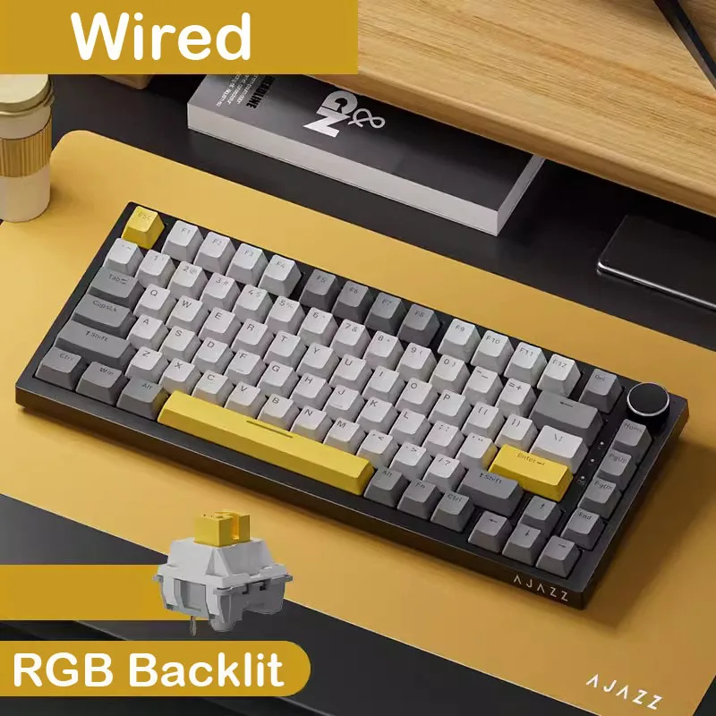 Teclado Mecânico Para Jogos AJAZZ-AK820 Pro/Com fio/2.4GHz. - Imagem 5