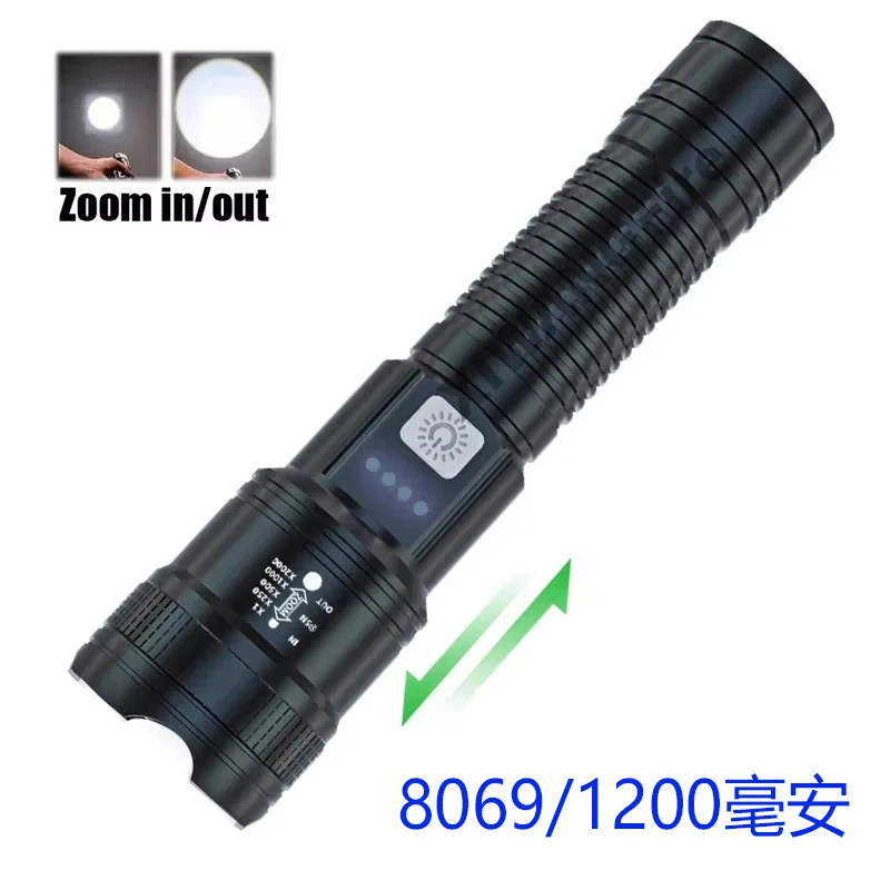 Lanterna Led Recarregável - Alta Potência 6000000 LM/Tático. - Imagem 2