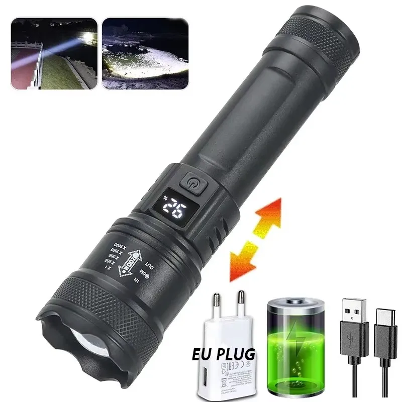 Lanterna Led Recarregável - Alta Potência 6000000 LM/Tático. - Imagem 5