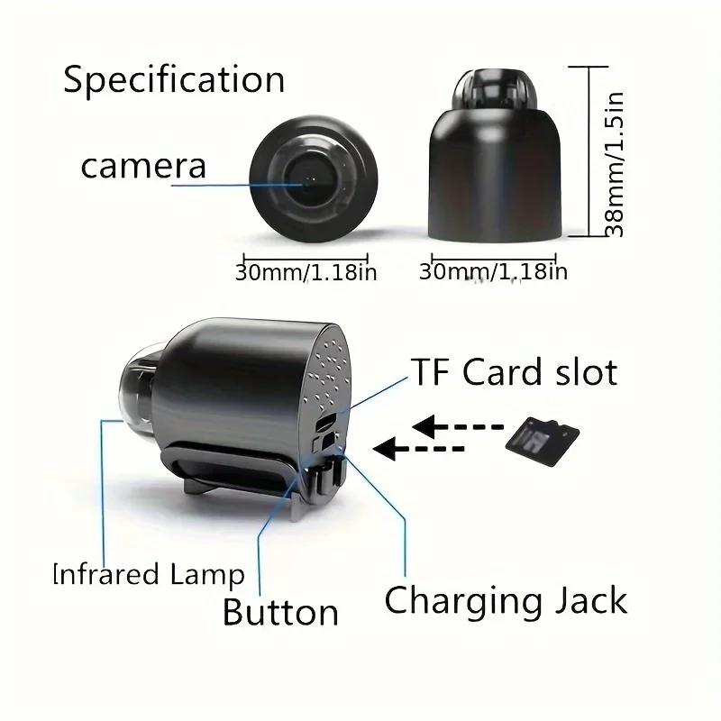 Mini Câmera WI-FI - Segurança Interna1080p HD. - Imagem 5