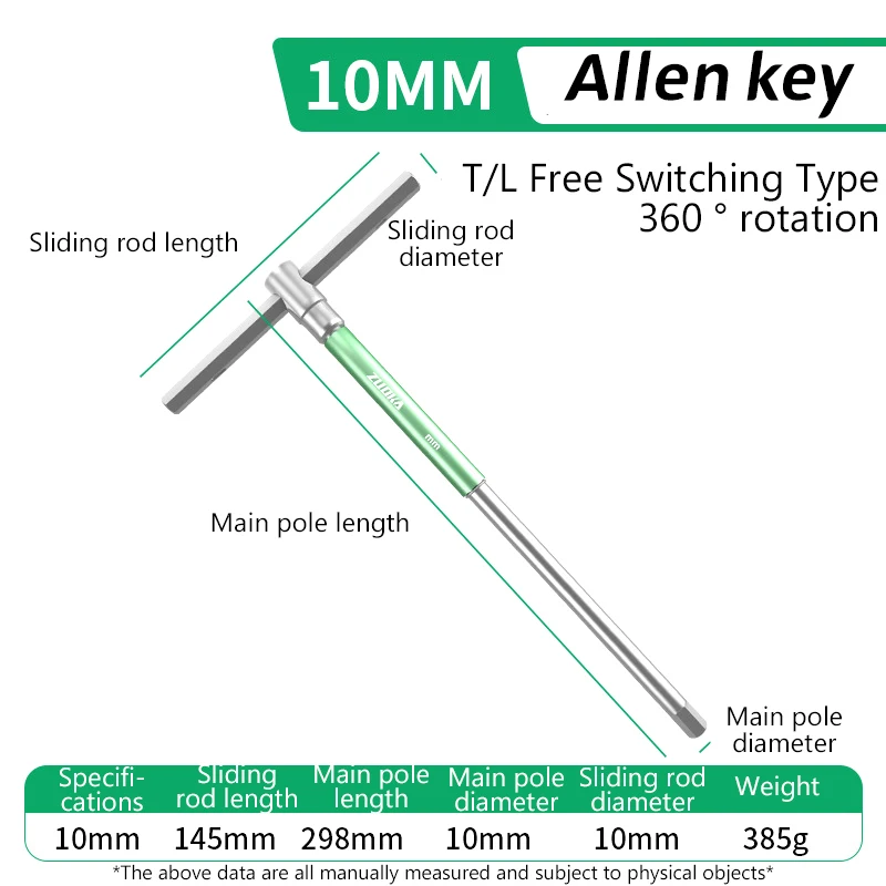 Chave de Soquete "T" Estendida/Torx Cromada Tipo "T". - Imagem 3