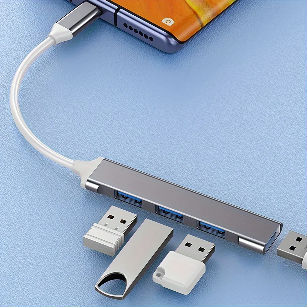 Hub USB Tipo C - Portas Adaptador OTG Multi-Splitter 4. - Imagem 3