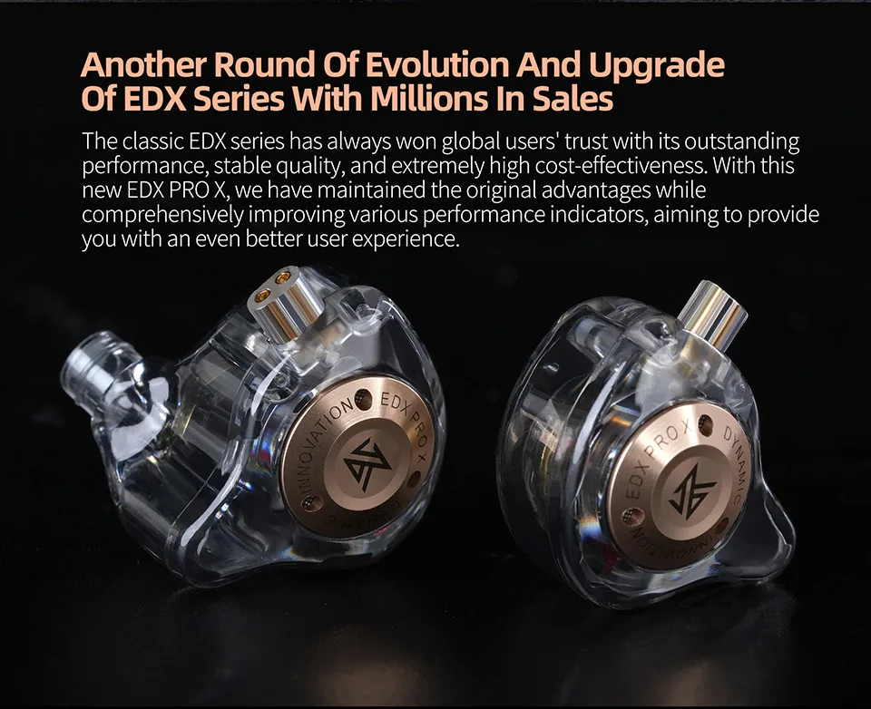 Fones de Ouvido HIFI Heavy Bass Fones Esportivos - Metal/KZ EDX PRO X Dynamic Drive Fones. - Imagem 6