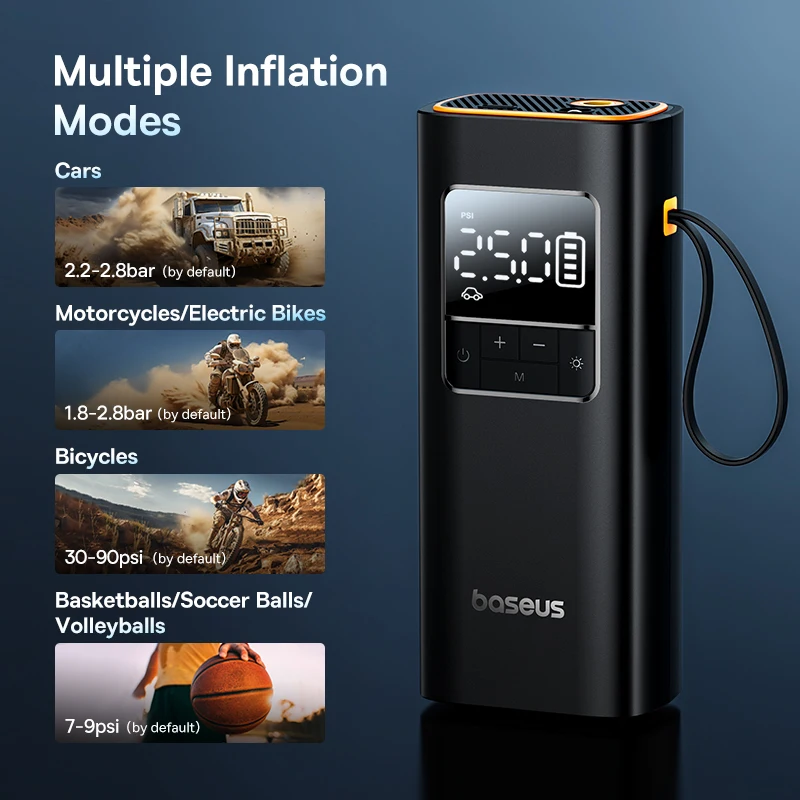 Calibrador Sem Fio Portátil - Inflador de Pneus/Compressor/Display Digital. - Imagem 7