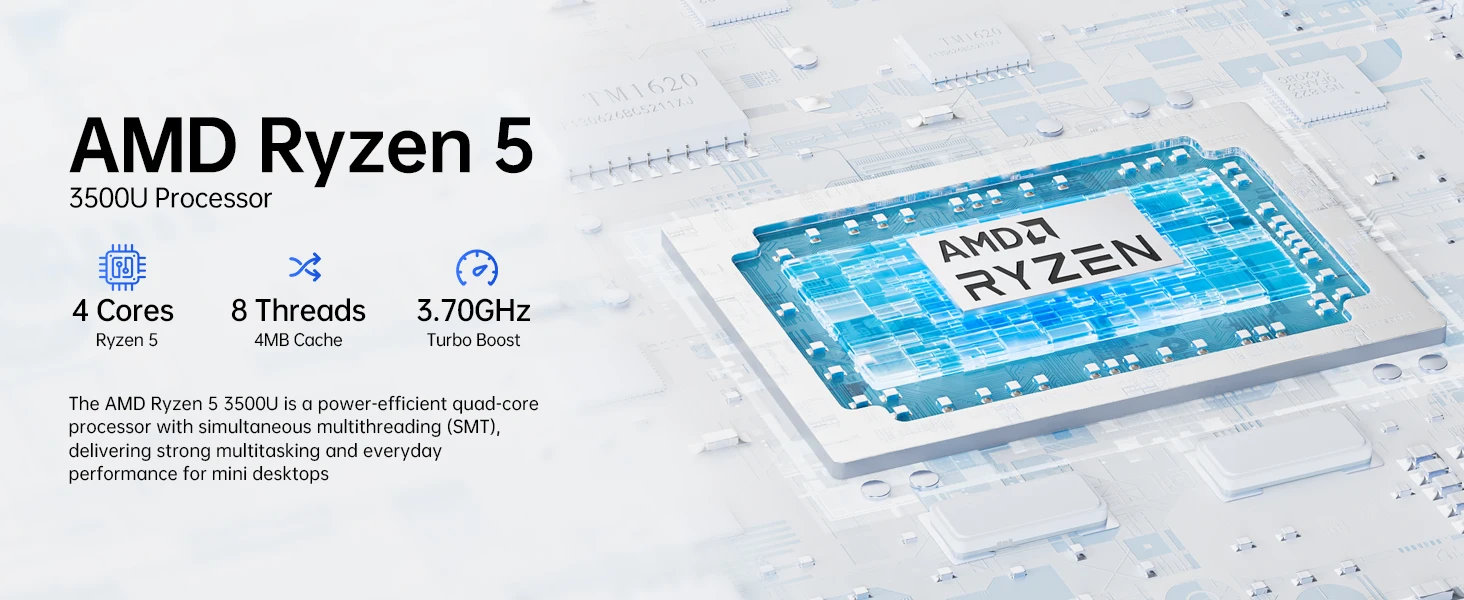Mini PC GMKtec G10 Com AMD Ryzen 5 3500U - (Supera N150/N97). - Imagem 9