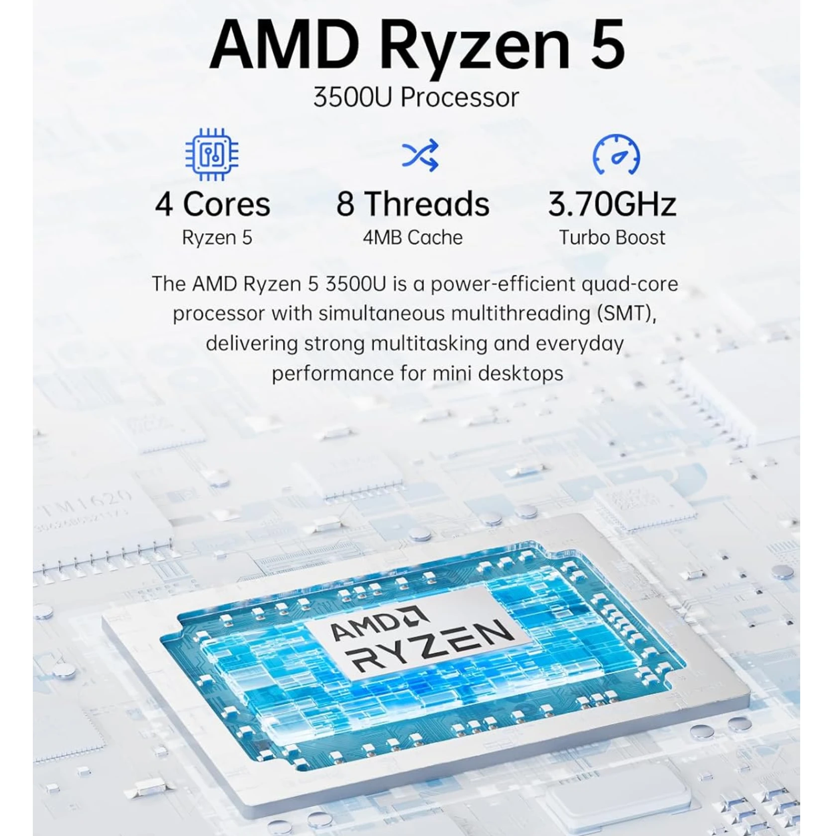 Mini PC GMKtec G10 Com AMD Ryzen 5 3500U - (Supera N150/N97). - Imagem 2